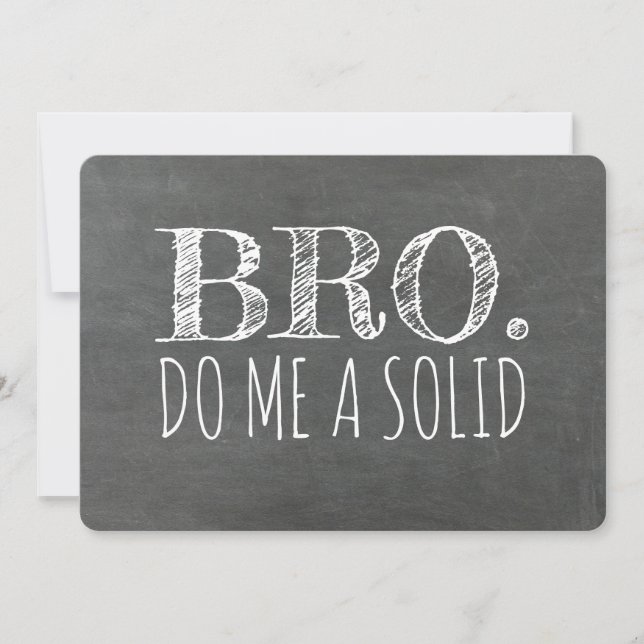 Invitation Bro Funny Groomsman ou Best Man (Devant)