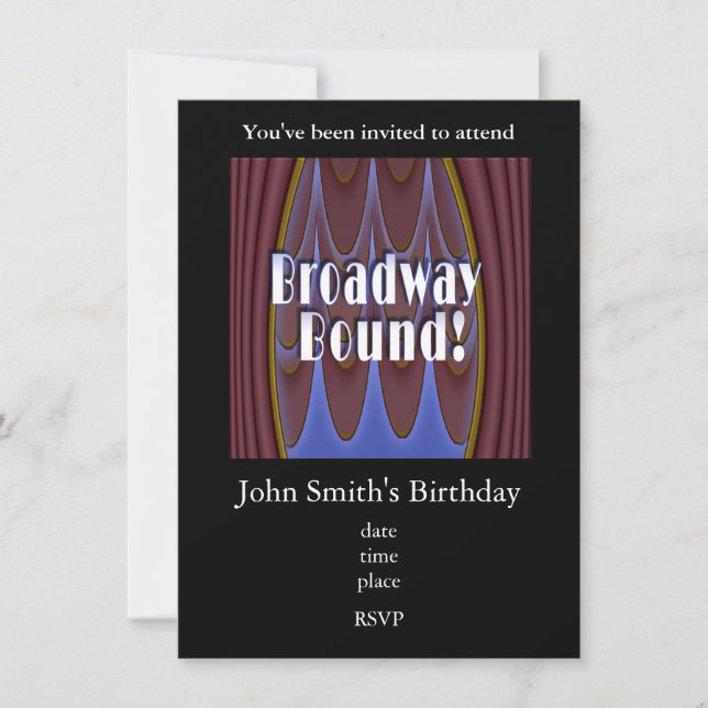 Invitation Broadway bondissent ! (Devant)