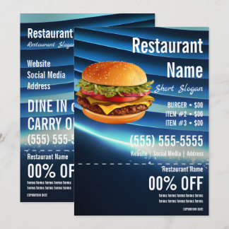 Invitation Brochure Burger 5x7