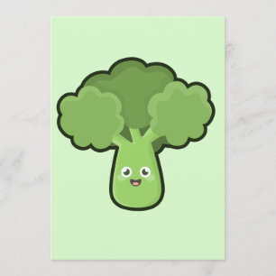 Invitation Brocoli de Kawaii