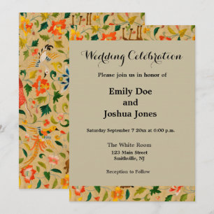 Invitation Broderie animale vintage en crewel : Tapisserie an