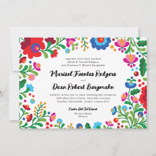 Invitation Broderie mexicaine colorée