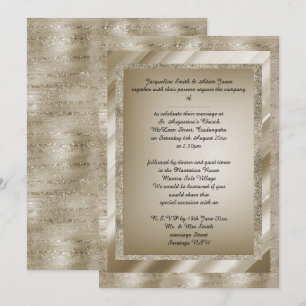 Invitation Bronze Multi Patternes élégante papeterie de maria