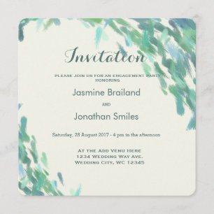 Invitation Brosse impressionniste coups de mariage moderne me