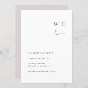 Invitation Broussage blanc minimaliste Nous faisons Faire-par