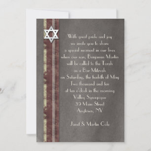 Invitation Brown Bar Mitzvah
