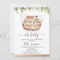 Brown Bois Oliviers Baby shower Noah's Ark Boys