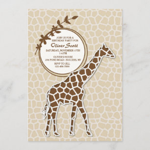 Invitation Brown de girafe
