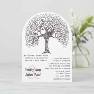Invitation Brown Inséparable de bois rustique Mariage