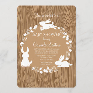 Invitation Brown Little Bunnies