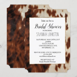 Invitation Brown noir blanc