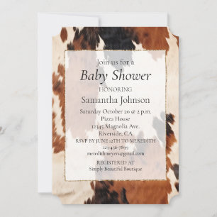 Invitation Brown noir blanc
