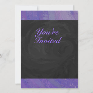 Invitation Broyeur de bleuets et monogramme noir