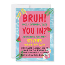 bruh anniversaire Pool bash