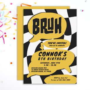 Invitation Bruh Boys Ado fête d'anniversaire