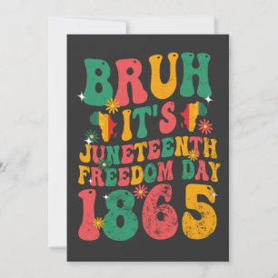 Invitation Bruh C'est le Jour de la Liberté 1865 Super Retro