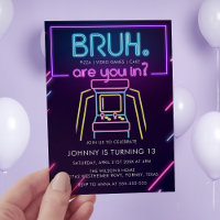Bruh, Tu Es Dans ? Neon Arcade Jeux Vidéo Garçon A