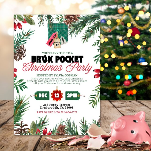 Invitation Bruk Pocket Christmas Party (Créateur téléchargé)