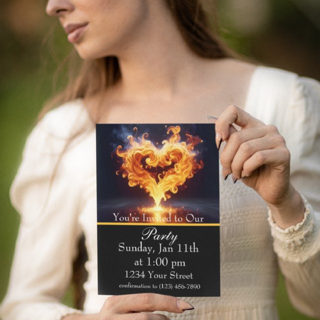 Invitation Brûlant : Célébrez notre fête du feu ! (Créateur téléchargé)