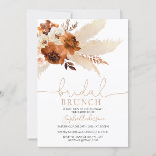 Invitation Brûleur de mariée en herbe de Pampas de Bohême
