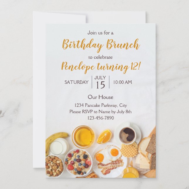 Invitation Brunch Anniversaire (Devant)