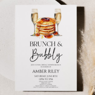 Invitation Brunch au champagne et Brunch Fête des mariées au 