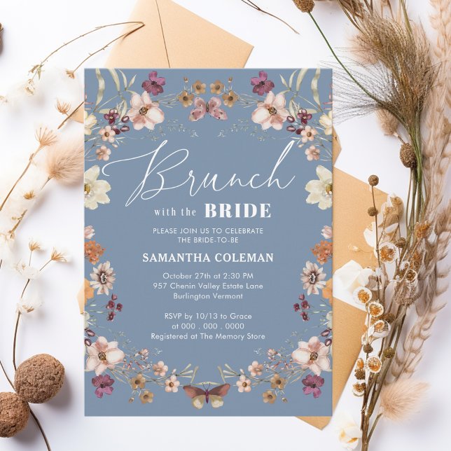 Invitation Brunch avec la Fête des mariées de Fleur sauvage m (Créateur téléchargé)