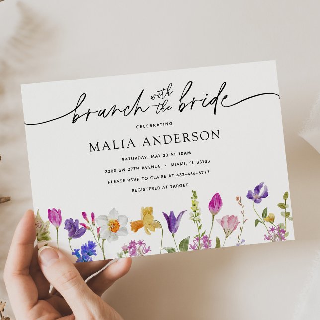 Invitation Brunch avec la Fête des mariées de printemps de la (Créateur téléchargé)