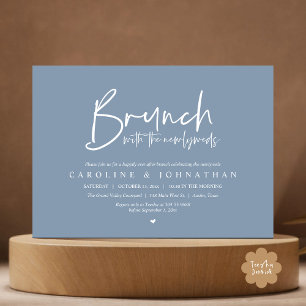 Invitation Brunch avec la fête des nouveaux mariés de la post