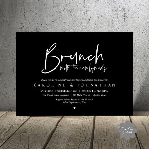 Invitation Brunch avec la fête des nouveaux mariés de la post