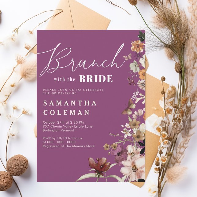 Invitation Brunch Avec La Mariée Élégante Fête des mariées Sc (Créateur téléchargé)