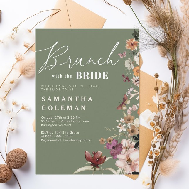 Invitation Brunch Avec La Mariée Élégante Fête des mariées Sc (Créateur téléchargé)
