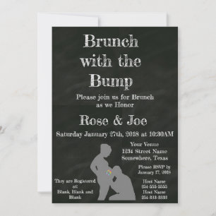 Invitation Brunch avec le tableau de bord de la bosse