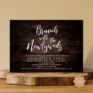 Invitation Brunch avec les jeunes mariés, Mariage Elopement