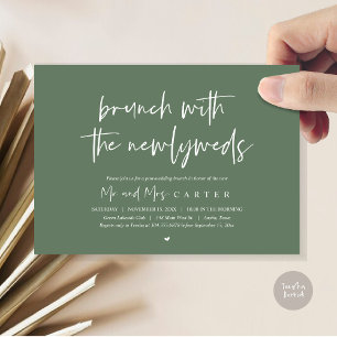 Invitation Brunch avec les jeunes mariés, post mariage Sage G