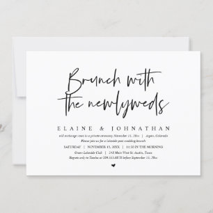 Invitation Brunch Avec Les Nouveaux Mariés, Mariage Elopement