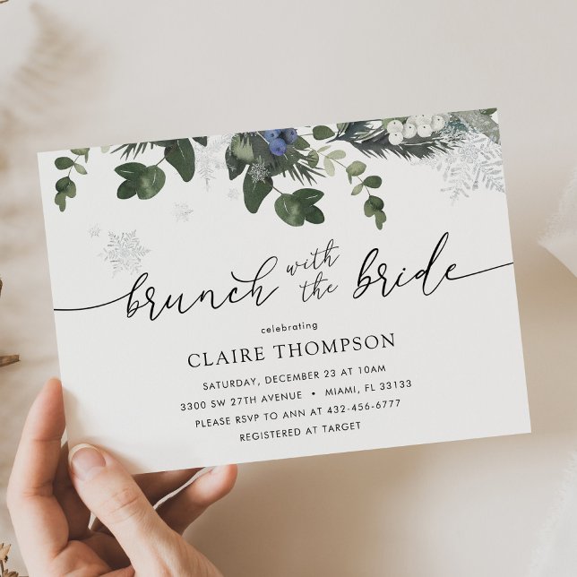 Invitation Brunch avec l'invitation de la mariée à la douche  (Créateur téléchargé)