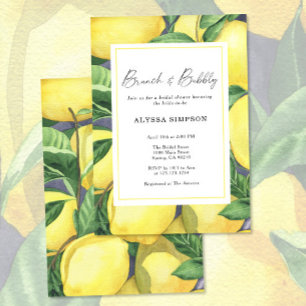 Invitation Brunch & Bubble Lemon Réception de Mariage