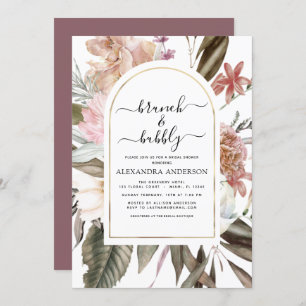 Invitation Brunch & Bubbly Boho Fête des mariées Bourgogne