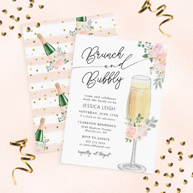 Invitation Brunch & Bubbly Champagne Bridal Douche (Créateur téléchargé)