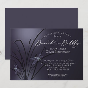 Invitation Brunch Bubbly Fête des mariées Dusty Plum Dragonfl