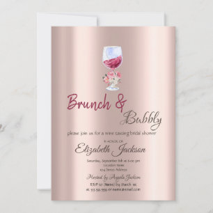 Invitation Brunch & Bubbly Floral Glass Drivers