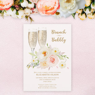 Invitation Brunch & Bubbly Garden Floral Baby Shower de Maria