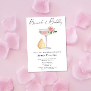 Invitation Brunch & Bubbly - Réception de mariage Prosecco