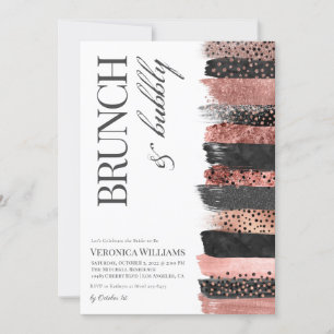 Invitation Brunch & Bubbly Rose Gold Brasserie