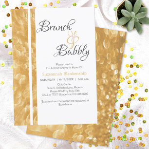 Invitation Brunch Bulles de Champagne Bubbly