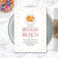 Brunch d'anniversaire de poulet et gaufre