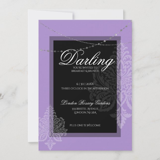 Invitation Brunch de baby shower avec la mariée (Devant)