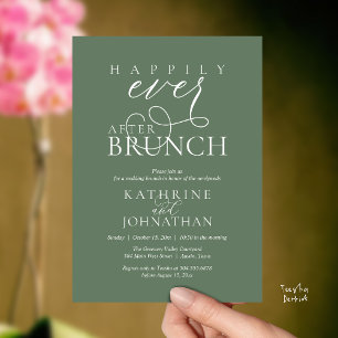 Invitation Brunch de bonheur après-élopement de mariage