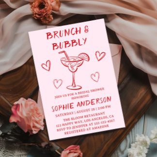 Invitation Brunch de Cocktails Modernes et Champagne pour une